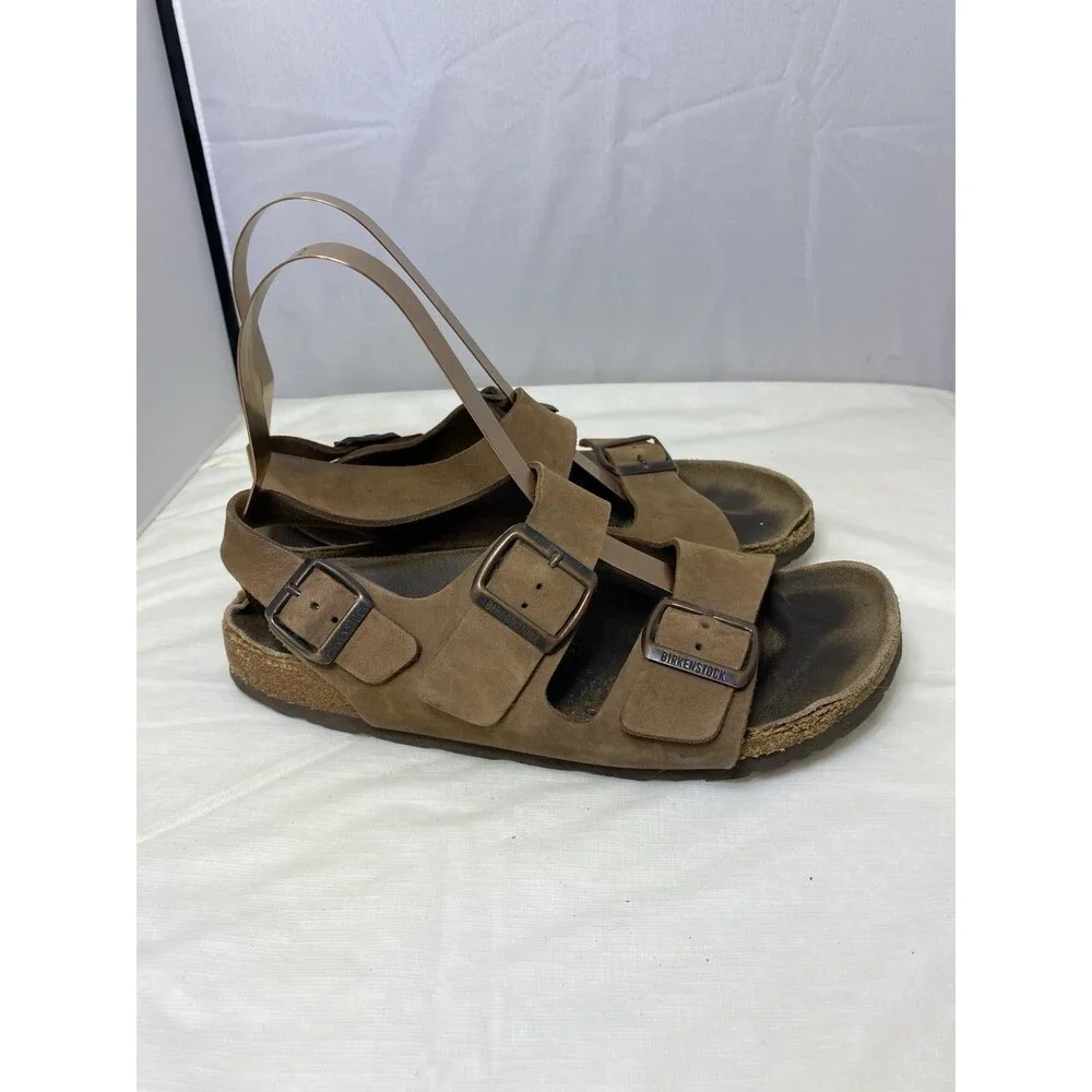BIRKENSTOCK MENS MILANO LEATHER SANDAL CORK FOOTBED SIZE 6